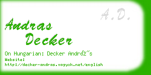 andras decker business card